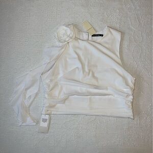Abercrombie & Fitch White Sleeveless Top